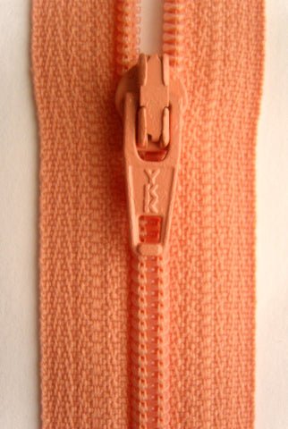 Z2513 YKK 56cm Deep Peach Nylon No.3 Closed End Zip - Ribbonmoon
