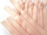 Z1073 YKK 20cm Pale Pink Nylon No.3 Closed End Zip