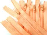 Z4607 YKK 13cm Peach Melba Nylon No.3 Closed End Zip