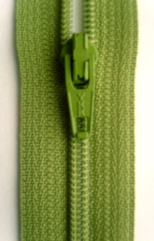 Z2508 YKK 56cm Avacado Green Nylon No.3 Closed End Zip - Ribbonmoon