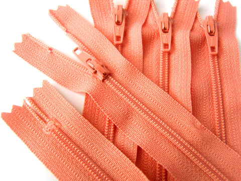 Z4355 YKK 30cm Coral Nylon No.3 Closed End Zip