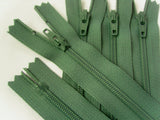 Z4023 YKK 20cm Mistletoe Green Nylon No.3 Closed End Zip