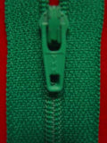 Z1954 YKK 18cm Bottle Green Nylon No.3 Closed End Zip - Ribbonmoon