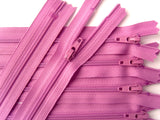 Z2598 YKK 20cm Deep Pink Lilac Nylon No.3 Closed End Zip
