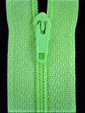 Z3152 18cm Mint Green Nylon Pin Lock No.3 Closed End Zip