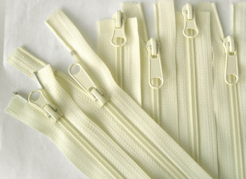 Z5007 49cm Ivory Cream 2 Way Open Ended No.5 Nylon Zip