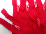 Z5034 15cm Red Nylon No.3 Pin Lock Closed End Zip