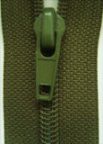 Z2392 71cm Army Green Nylon No.5 Open End Zip