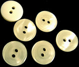 B10017 15mm Bridal White-Subtle Iridescence Polyester 2 Hole Button