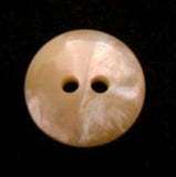 B10072 15mm Pale Peach Tonal Mother of Pearl Look 2 Hole Button