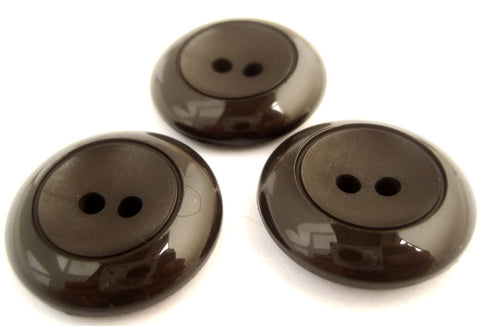 B10228 25mm Dark Brown Chunky 2 Hole Button
