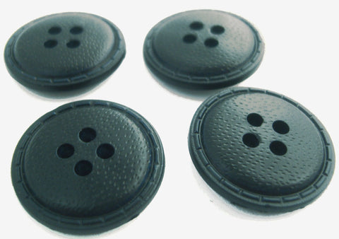 B10244 21mm Navy Leather Effect Four Hole Button