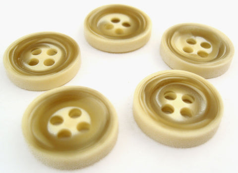 B10246 15mm Cream Aaran Chunky Four Hole Button