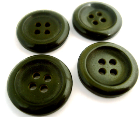 B10295 19mm Forest Green Polyester 4 Hole Button