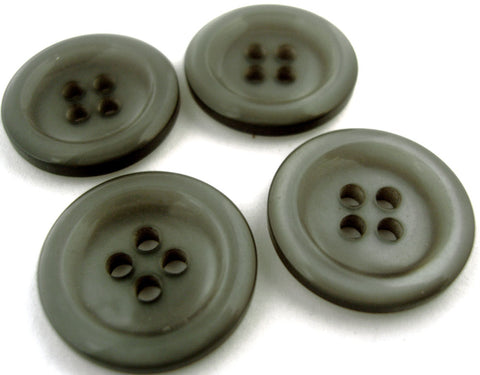 B10298 19mm Grey Polyester 4 Hole Button
