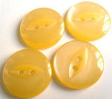 B10910 19mm Yellow Cream 2 Hole Polyester Fish Eye Button - Ribbonmoon