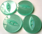 B12658 16mm Turquoise Aqua Polyester Fish Eye 2 Hole Button - Ribbonmoon