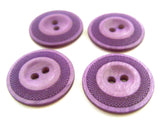 B11030 20mm Violet Pearlised Polyester 2 Hole Button with a Textured Ring