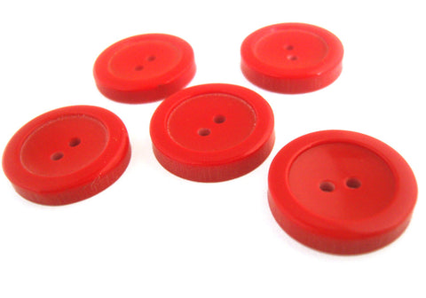 B11053 19mm Red Glossy 2 Hole Button