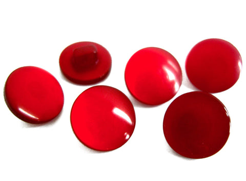 B11600 13mm Deep Red Pearlised Polyester Shank Button