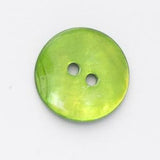 B11613 18mm Lime Green Akoya Shell 2 Hole Button