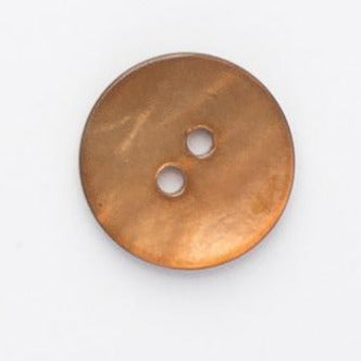 B11621 18mm Light Brown Akoya Shell 2 Hole Button