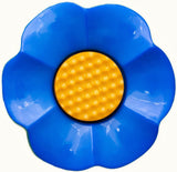 B17110 38mm Blue-Yellow Forget Me Not Flower Novelty Shank Button