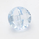 B11724 13mm Pale Blue Clear Crystal Glass Effect Button,Hole Built into Back