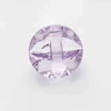 B11729 13mm Lilac Clear Crystal Glass Effect Button, Hole Built into the Back