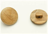 B12091 17mm Pine Wood Lightly Domed Surface Shank Button