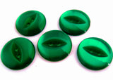B12553 19mm Jade Green 2 Hole Polyester Fish Eye Button