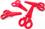 B13511 33mm Red Scissor Shaped Novelty Childrens Shank Button