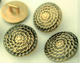 B1362 15mm Antique Bronze Gilded Poly Textured Shank Button