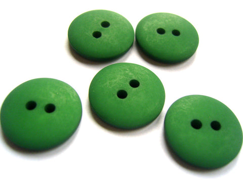 B7622 11mm Green Matt and Lighty Domed 2 Hole Button