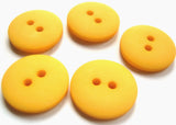 B14440 15mm Yellow Matt and Lighty Domed 2 Hole Button