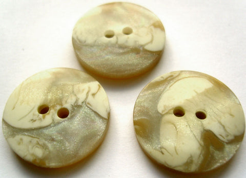 B13817 23mm Naturals and Fawn 2 Hole Button with Iridescence