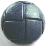 B13874 25mm Navy Leather Effect "Football" Shank Button