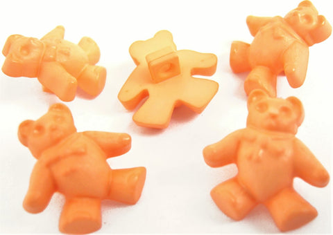 B13928 19mm Peach Chunky Teddy Bear Novelty Childrens Shank Button