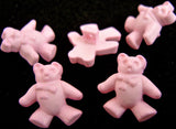 B13941 19mm Pink Chunky Teddy Bear Novelty Childrens Shank Button