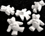 B13972 19mm White Chunky Teddy Bear Novelty Childrens Shank Button