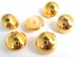 B13978 14mm Gold Plated Metal Heavily Domed Shank Button