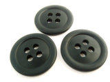 B14009 34mm Navy Rubber Soft Sheen 4 Hole Button