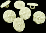 B14115 12mm Pearl Cream Flower Design Nylon Shank Button