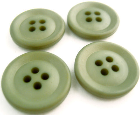 B14516 18mm Drab Green Soft Sheen 4 Hole Button