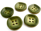 B14178 18mm Tonal Greens High Gloss 4 Hole Button