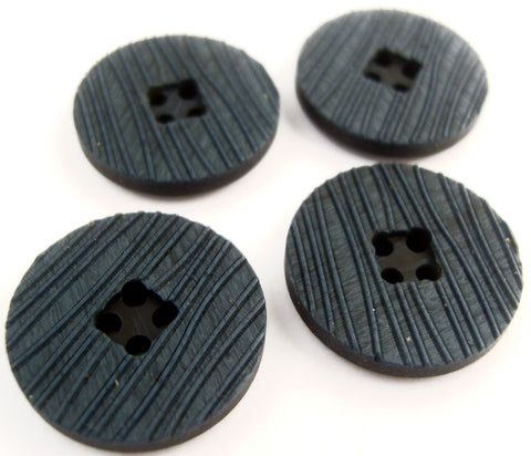 B14328 23mm Pale Navy Chunky 4 Hole Button, Matt Textured Surface