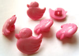 B14531 14mm Pink Duck Shaped Novelty Shank Button