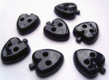 B14534 14mm Navy Fruit / Ace Shaped Nylon Two Hole Button