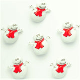 B15132 20mm Snowman Christmas Childrens Novelty Shank Button