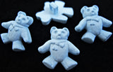 B15508 19mm Blue Chunky Teddy Bear Novelty Childrens Shank Button